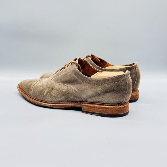 Frye Shoes Mens 10 Brown Suede Cap Toe Oxford Dress Slip On Casual Comfort main image 6